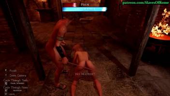Slaves of Rome Game - Sex Slaves Get Punished by Multiple Tools